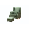 Picture of Snazzy Wingback Rocker Chair with Ottoman - Green