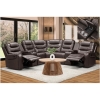 Picture of Mariston 7Pce 2 Motion Corner Lounge Suite - Brown