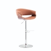 Picture of Astra Adjustable Bar Stool - Light Brown & Walnut