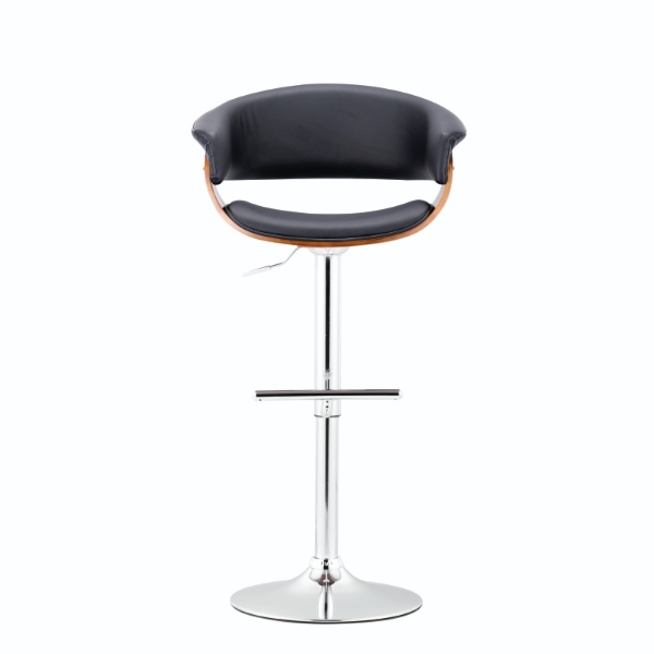 Picture of Milan Adjustable Bar Stool - Black & Walnut