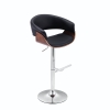 Picture of Milan Adjustable Bar Stool - Black & Walnut