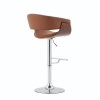 Picture of Astra Adjustable Bar Stool - Light Brown & Walnut