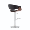 Picture of Milan Adjustable Bar Stool - Black & Walnut