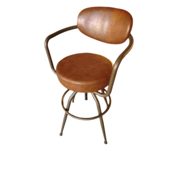 Picture of New York Adjustable Swivel Bar Chair - Tan