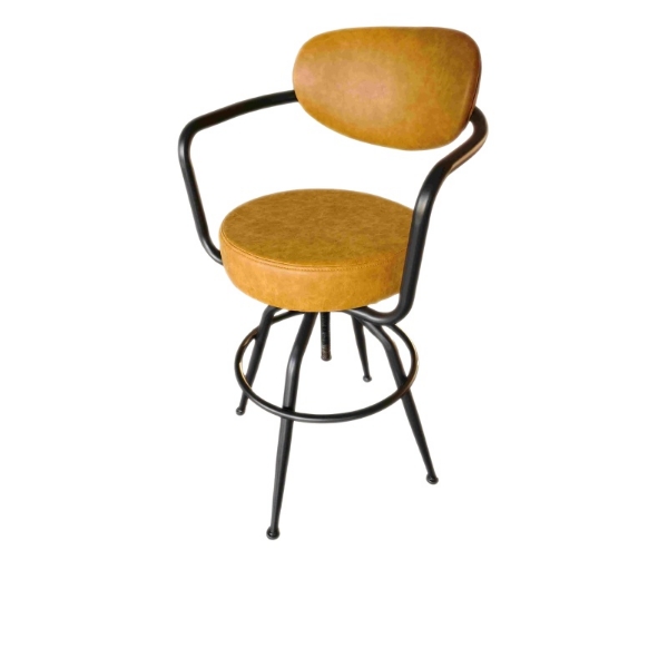 Picture of New York Adjustable Swivel Bar Chair - Mustard